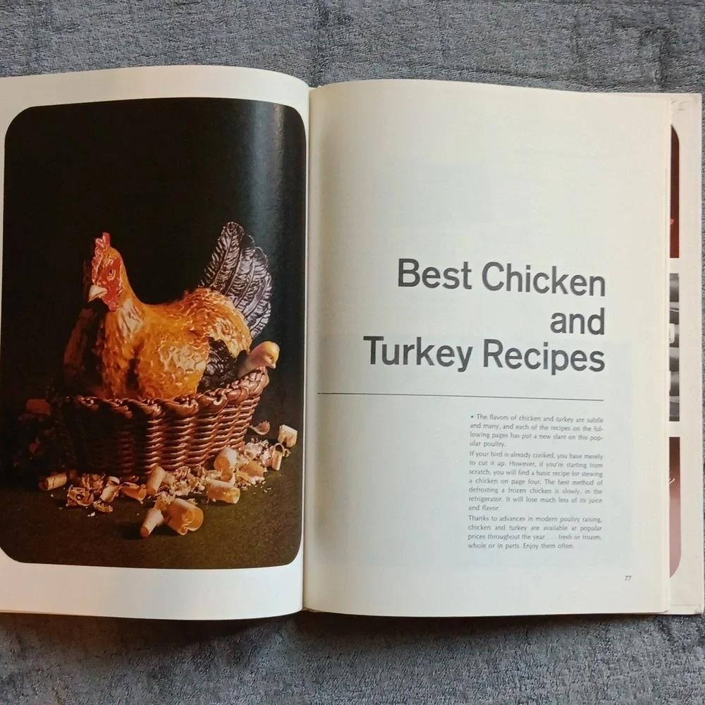 1970 Pillsbury Cookbook, Vintage Retro 70s Kitchen Decor, Country Farmhouse